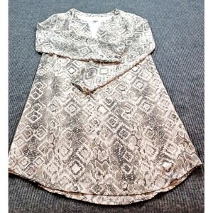 Peyton Jensen Women's Small Snake Lorene Shift Dress Lined Pull On Style
